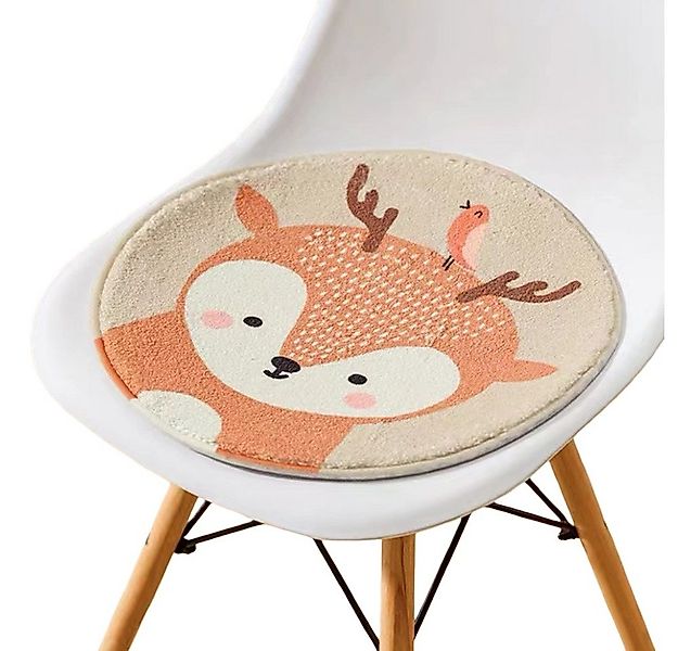 Coonoor Stuhlkissen Winter Weiche Runde Stuhlkissen Nette Cartoon Tier Kind günstig online kaufen