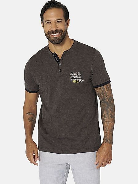 Jan Vanderstorm T-Shirt SEPPOR mit Serafino-Ausschnitt günstig online kaufen