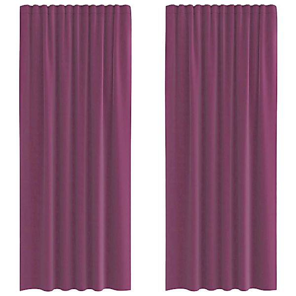 vidaXL Voile Vorhänge mit Stangentaschen 2 Stk Lila 4102204 günstig online kaufen
