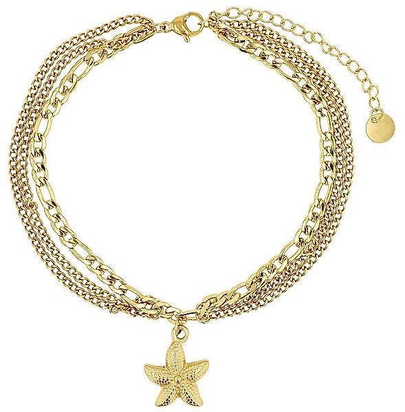 AKZENT Fußkette Dyre Edelstahl silber Damen wasserfest günstig online kaufen