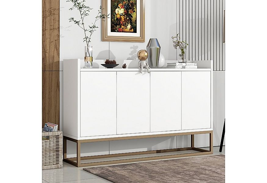 PXloue Sideboard kommode Highboard, mit 4 Türen, Kommode Landhaus, Anrichte günstig online kaufen