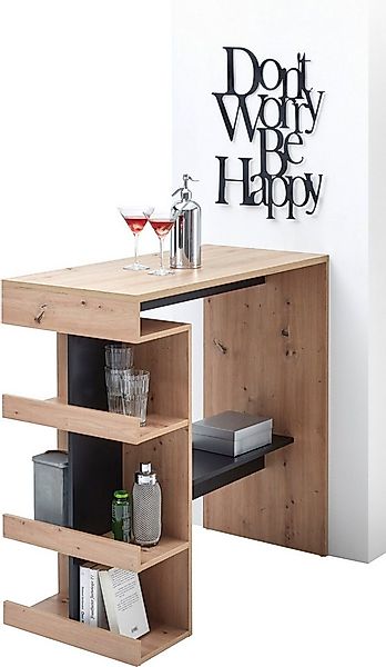 Stolkom Sp.z.o.o. Bartisch Smash, Eiche Artisan Dekor, Tisch mit Ablagefäch günstig online kaufen