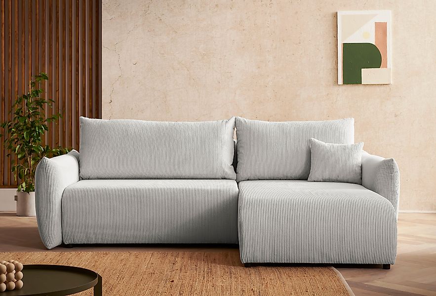 INOSIGN Ecksofa »MAVAS Schlafsofa mit Bettkasten, L-Form,«, ca.257/127cm (L günstig online kaufen