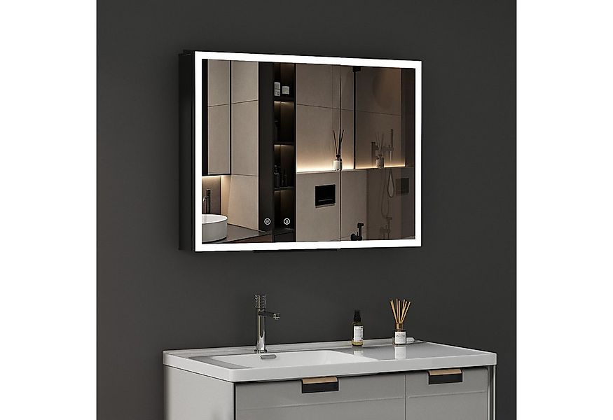 WDWRITTI Spiegelschrank mit Beleuchtung LED Spiegelschrank Bad mit beleucht günstig online kaufen