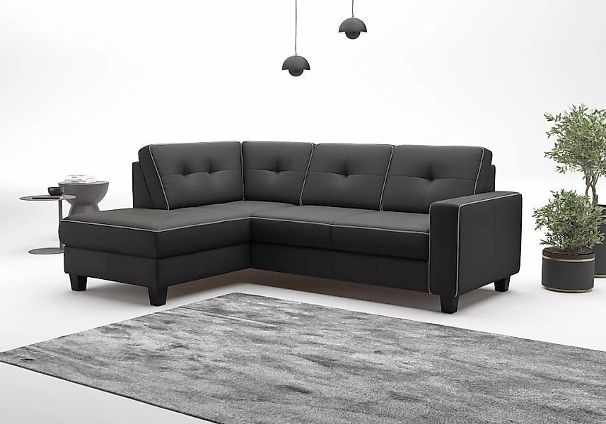 Home affaire Ecksofa "Varese" wahlweise mit Bettfunktion und Bettkasten günstig online kaufen