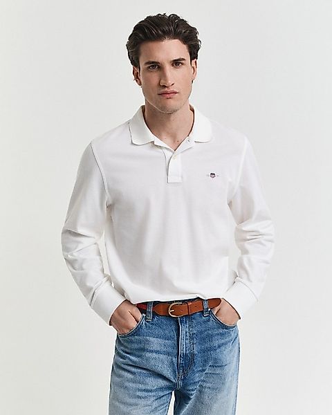 Gant Poloshirt REG SHIELD LS PIQUE RUGGER mit Logotickerei auf der Brust günstig online kaufen