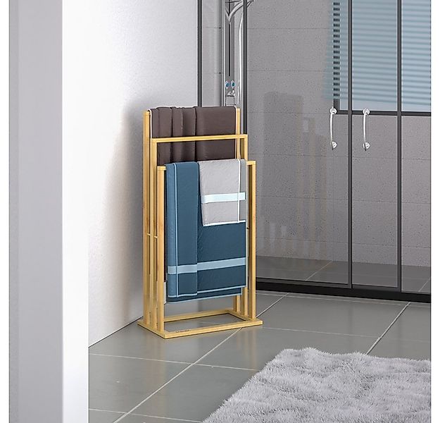 Casaria Handtuchständer, Stehend Holz 2er Set Handtuchhalter Ohne Bohren Ba günstig online kaufen