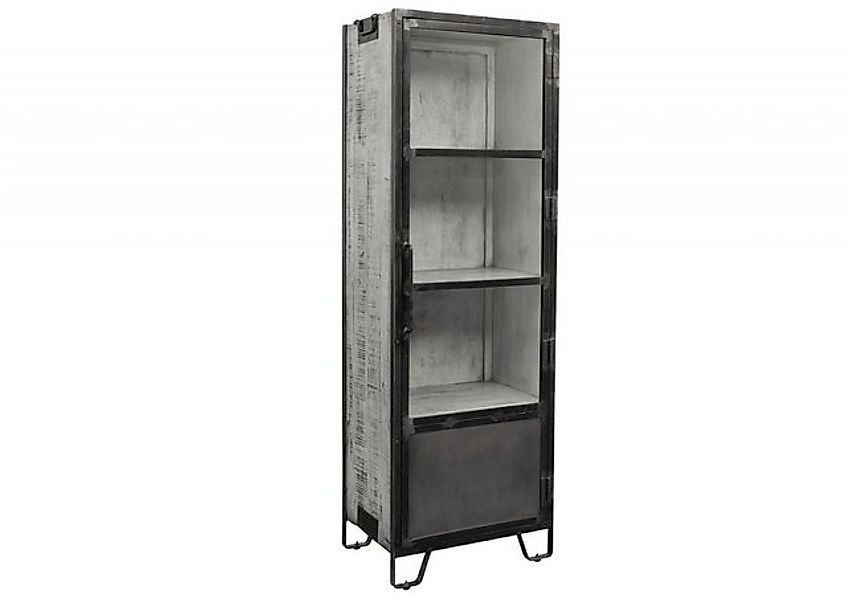 Massivmoebel24 Standvitrine (Vitrine Mango 60x40x180 grau lackiert HEAVY IN günstig online kaufen