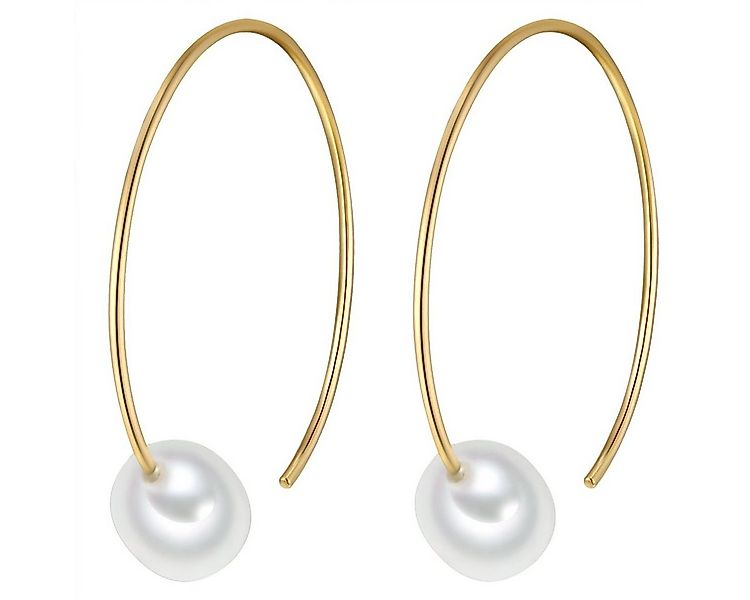 Valero Pearls Perlenohrringe gelbgold, mit Süßwasser-Zuchtperlen günstig online kaufen