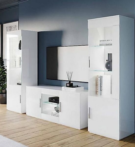 Xlmoebel TV-Schrank Modernes Wohnzimmermöbel-Set mit TV-Schrank, Vitrine un günstig online kaufen
