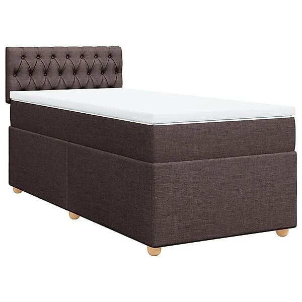 vidaXL Boxspringbett mit Matratze Dunkelbraun 90x200 cm Stoff 3288873 günstig online kaufen