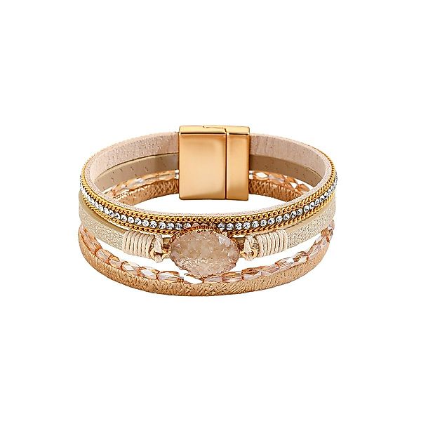 KARMA Lederarmband Damenarmband Wickelarmband Damen Magnetverschluss günstig online kaufen