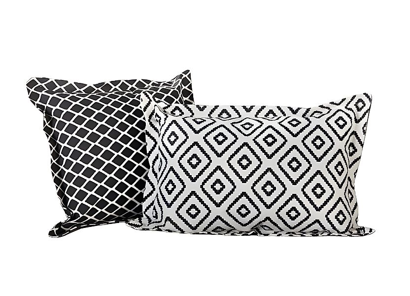 Dekoleidenschaft Kissenbezug "Black & White" schwarz günstig online kaufen