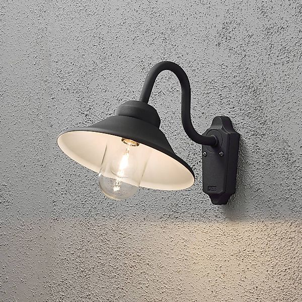 Außenwandleuchte Vega, Breite 29,5 cm, schwarz günstig online kaufen
