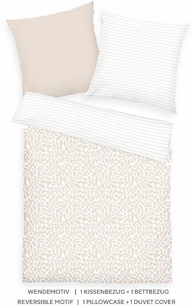 TOM TAILOR HOME Bettwäsche "ORGANIC LEAVES in Gr. 135x200cm, 155x220cm oder günstig online kaufen
