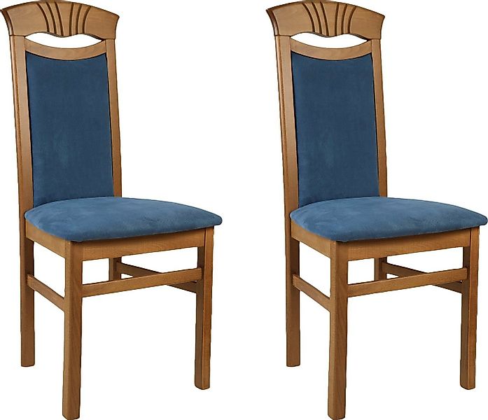 Home affaire Esszimmerstuhl Franz (Set, 2 St), strapazierfähige Microfaser, günstig online kaufen