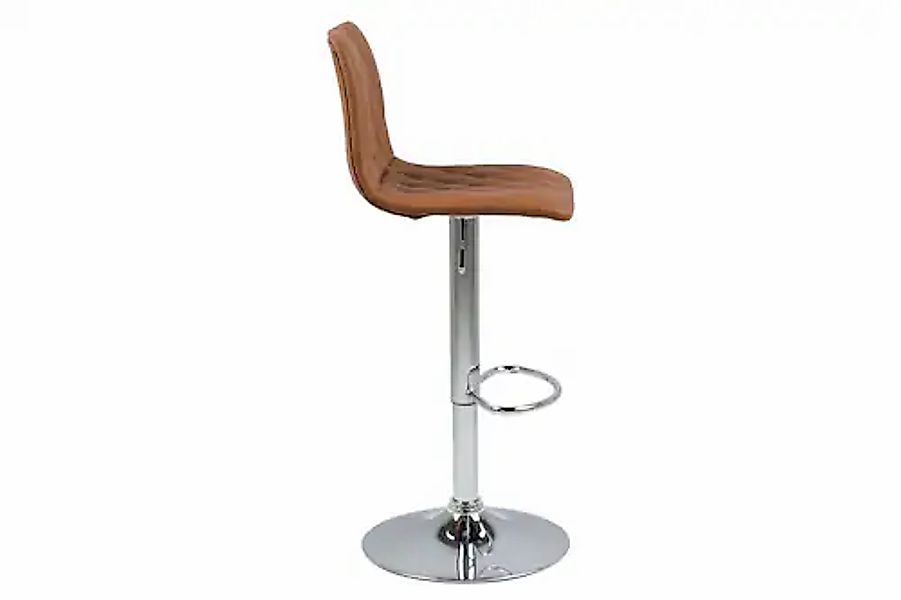 ACTONA GROUP Barhocker »Emu« Barstuhl, PU Lederoptik, Braun, Trompetenfuß, günstig online kaufen