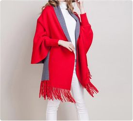 MyBeautyworld24 Poncho Frauen Poncho mit Ärmeln günstig online kaufen