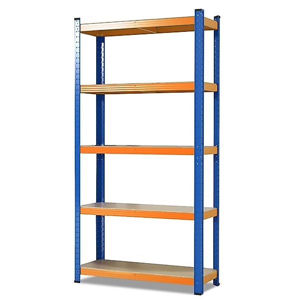 KARAT Schwerlastregal Blau-Orange Traglast bis 875 kg 180 x 90 x 60 cm günstig online kaufen