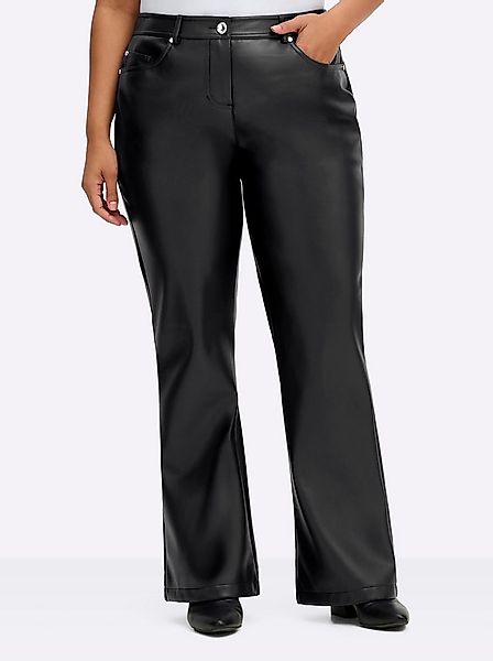 Sheego Jerseyhose Lederimitathose . günstig online kaufen