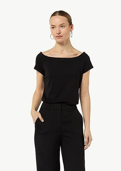 Comma Langarmbody Schulterfreies Shirt aus Baumwoll-Mix günstig online kaufen