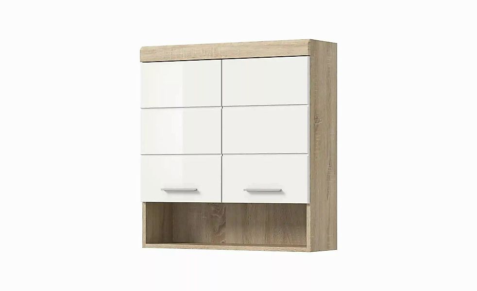 Hängeschrank SCHLOONSEE  Breite 74cm  2 Türen  1 offenes Fächer  MDF-Front günstig online kaufen