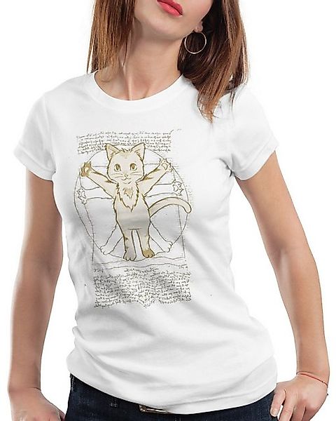 style3 T-Shirt Vitruvianische Katze kätzchen kitten mieze kätzchen felltige günstig online kaufen