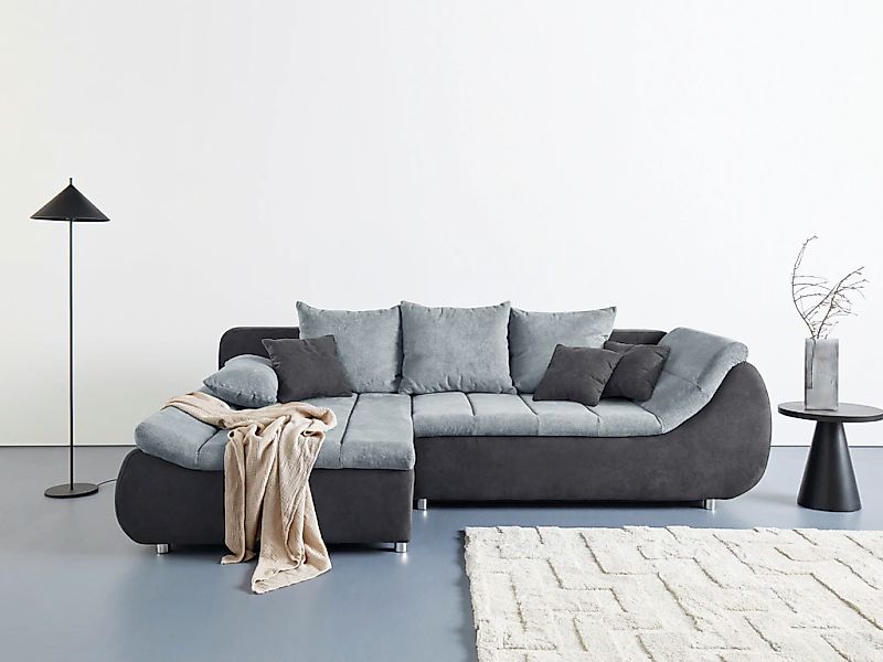 INOSIGN Ecksofa "Imola, elegant und modern, aktuelle Steppung im Sitz, bequ günstig online kaufen