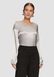 s.Oliver Langarmbluse T-Shirt Blusenshirt mit Materialmix günstig online kaufen
