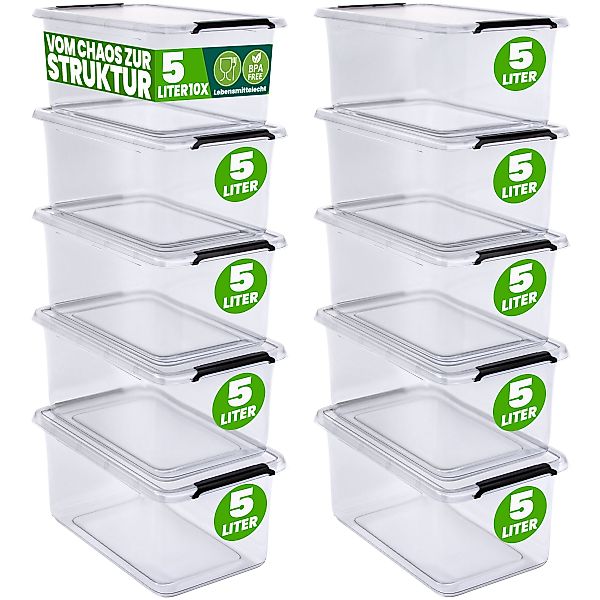 Deuba Aufbewahrungsbox, 5L Deckel Kunststoff Organizer Ordnungsboxen BPA fr günstig online kaufen