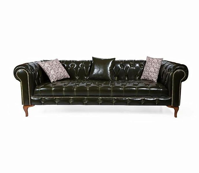 JVmoebel Sofa Stilvoller Chesterfield schwarzer Dreisitzer Moderne Möbel Ne günstig online kaufen