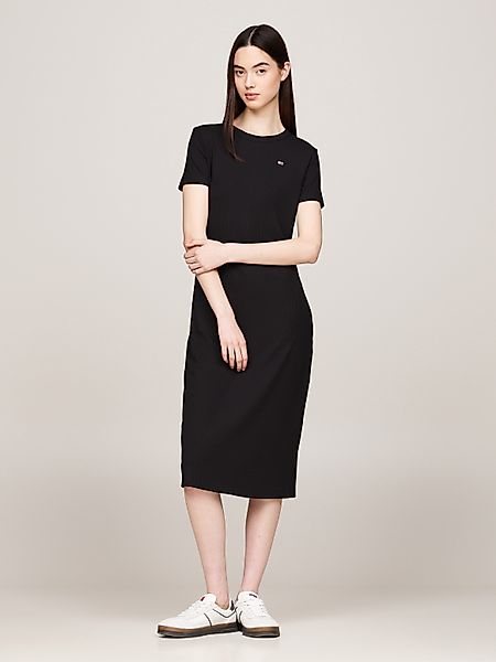 Tommy Jeans Jerseykleid "TJW RIB BODYCON MIDI DRESS", mit gerippter Struktu günstig online kaufen