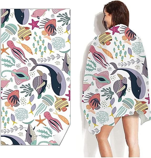 wohnTRAUM24 Strandtuch Strandtuch Mikrofaser Saunatuch Handtuch günstig online kaufen