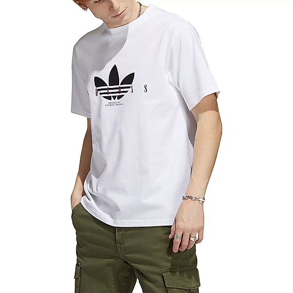 Adidas Originals Trefoil Script Kurzarm T-shirt S White günstig online kaufen