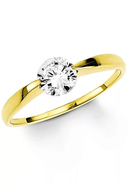 Amor Fingerring "Schmuck Geschenk Solitär Ring LIEBE, Glitzerstein Gold 333 günstig online kaufen
