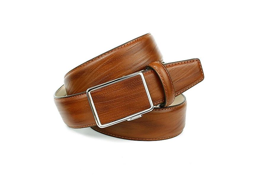 Anthoni Crown Ledergürtel in angesagter Cognac Farbe, Schließe farblich pas günstig online kaufen