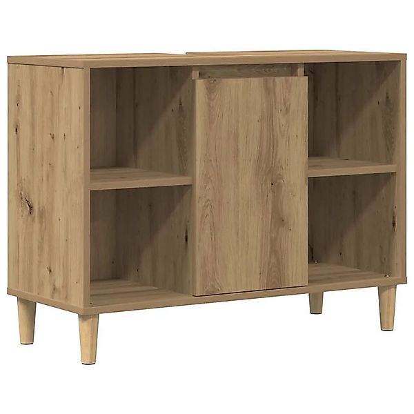 vidaXL Badschrank Braun Artisan-Eiche 80x33x60 cm Holzwerkstoff 857134 günstig online kaufen
