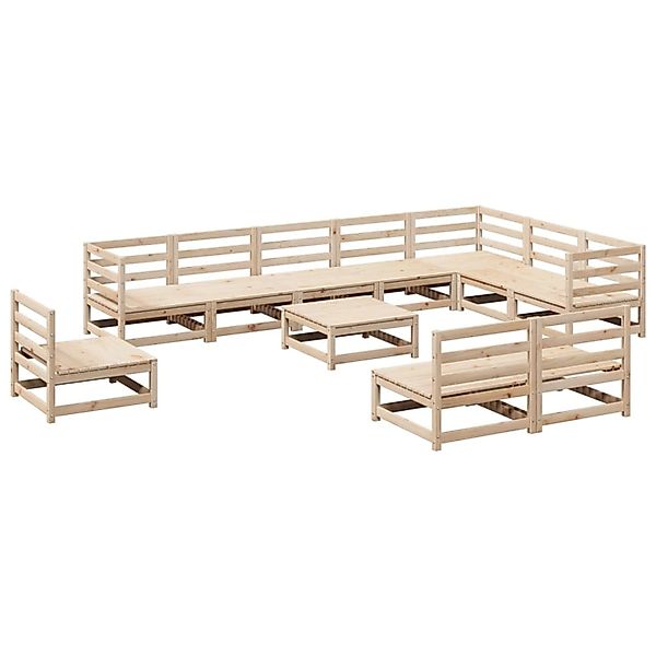 vidaXL 11-Tlg Garten-Sofagarnitur Massivholz Kiefer 3299485 günstig online kaufen