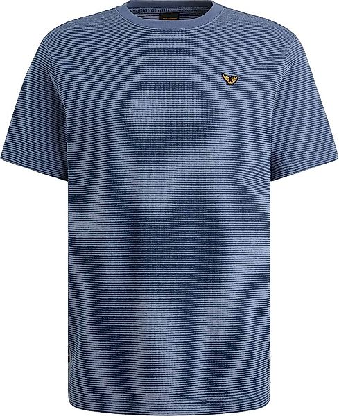 PME Legend T-Shirt Two Tone Texture Bijou Blue - Größe XL günstig online kaufen