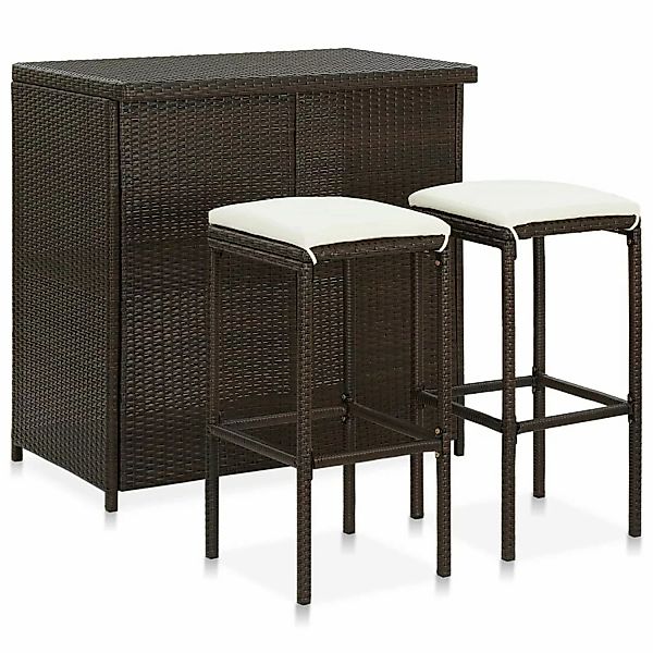 vidaXL Essgruppe 3-tlg. Bar Set Poly günstig online kaufen