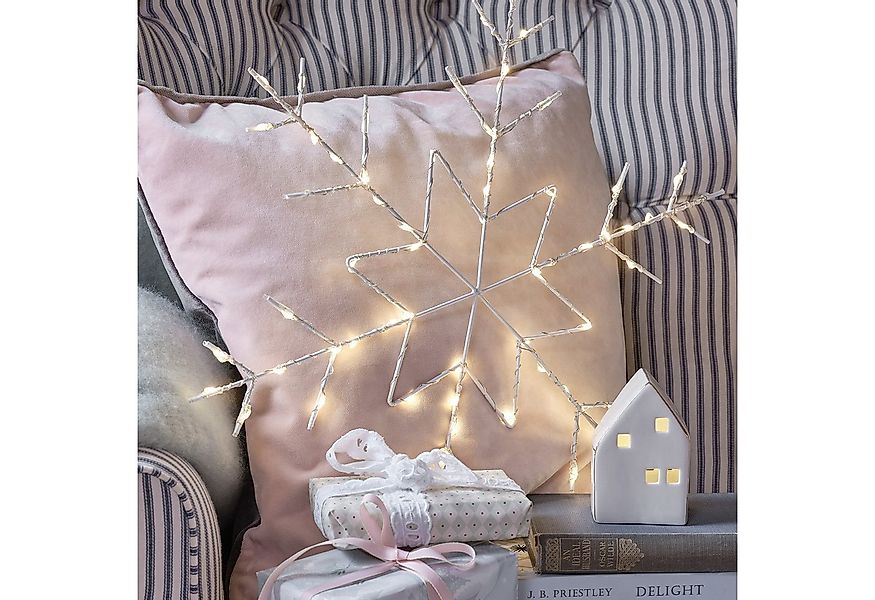 Lights4fun LED-Dekofigur Osby LED Schneeflocke Fensterdeko Weihnachten günstig online kaufen