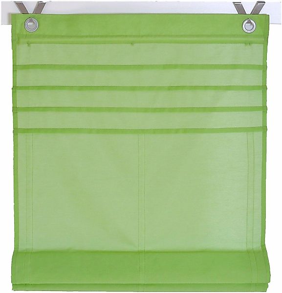 Kutti Raffrollo "Kessy Biese" mit Hakenaufhängung ohne Bohren halbtranspare günstig online kaufen