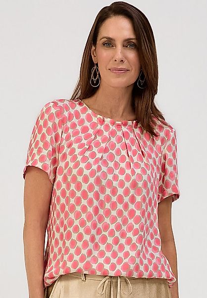 bianca Druckbluse DARIN mit grafischem Punkt-Dessin in Trendfarbe günstig online kaufen