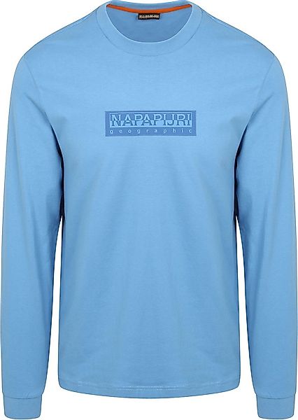 Napapijri Longsleeve T-shirt Logo Blau - Größe M günstig online kaufen
