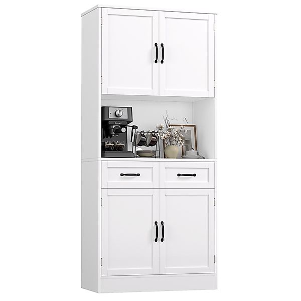 HOMECHO Hochschrank Küchenbuffet mit 4 Türen günstig online kaufen