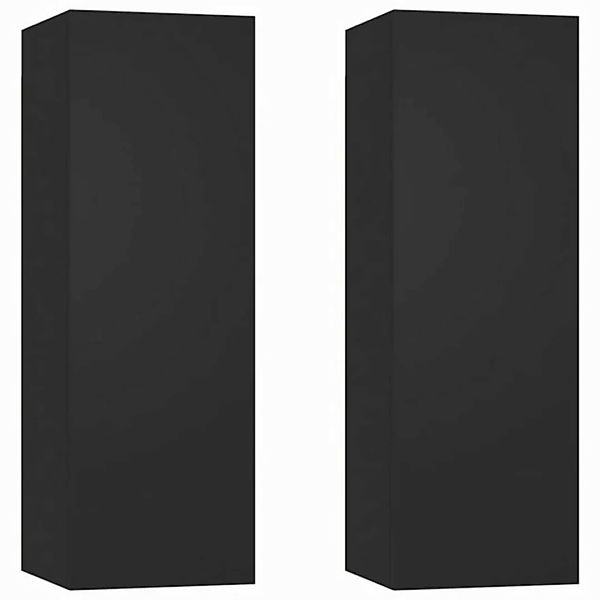 vidaXL TV-Schrank TV-Schränke 2 Stk Schwarz 30,5x30x90 cm Spanplatte Lowboa günstig online kaufen