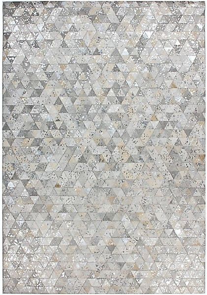 Kayoom Fellteppich »Rocket 410«, rechteckig, 8 mm Höhe, Patchwork-echtes Le günstig online kaufen