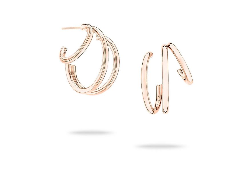 Echtzeit Paar Creolen Schmuck Geschenk Edelstahl Ohrringe Modern Lines günstig online kaufen