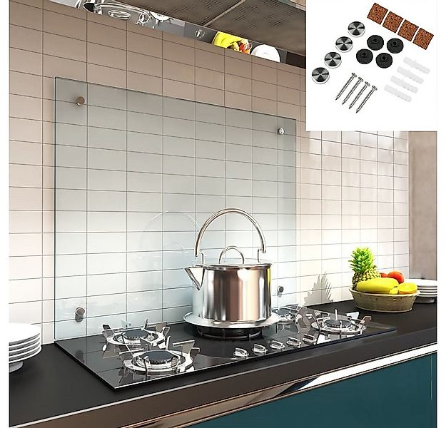 Mucola Küchenrückwand Spritzschutz Klarglas Glasrückwand Herdspritzschutz E günstig online kaufen