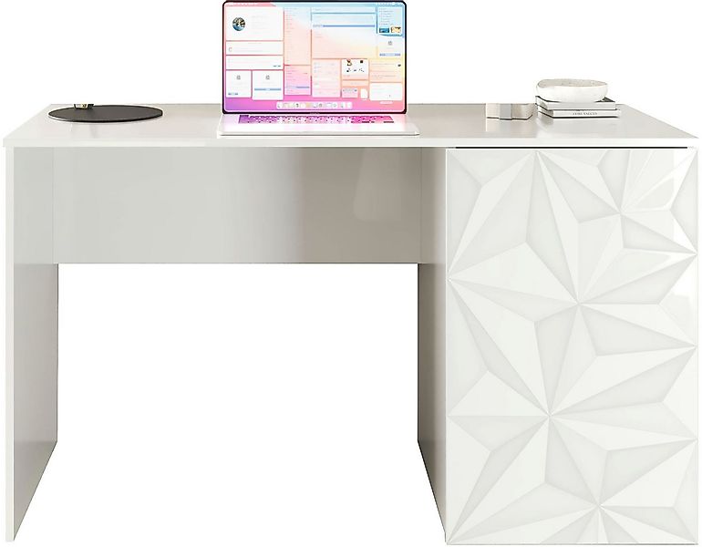 INOSIGN Schreibtisch Prisma, Breite 120 cm, Tiefe 50 cm, mit Stauraum (1 Tü günstig online kaufen